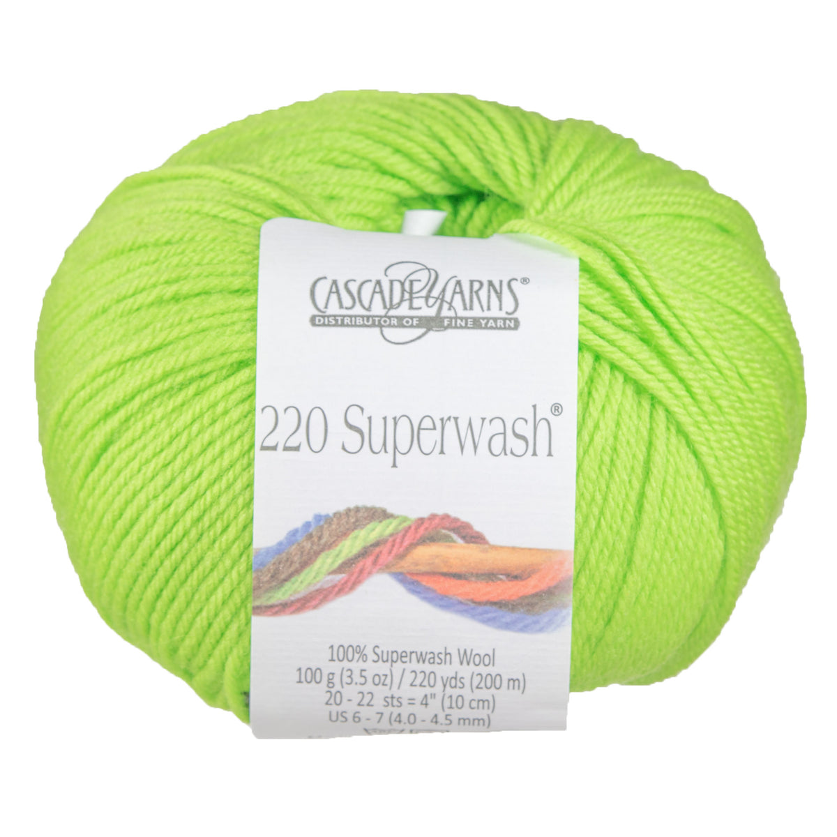 Cascade Yarns 220 Superwash Yarn - 0887 Wasabi - Zoom Image