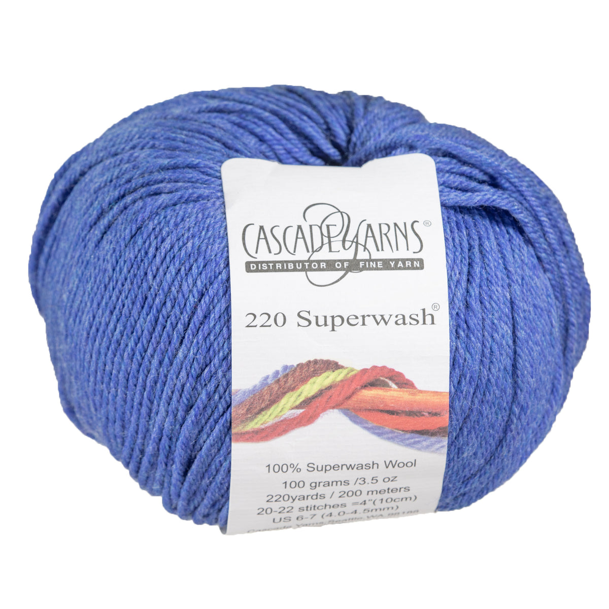 Cascade Yarns 220 Superwash Yarn - 1951 Sapphire Heather - Zoom Image
