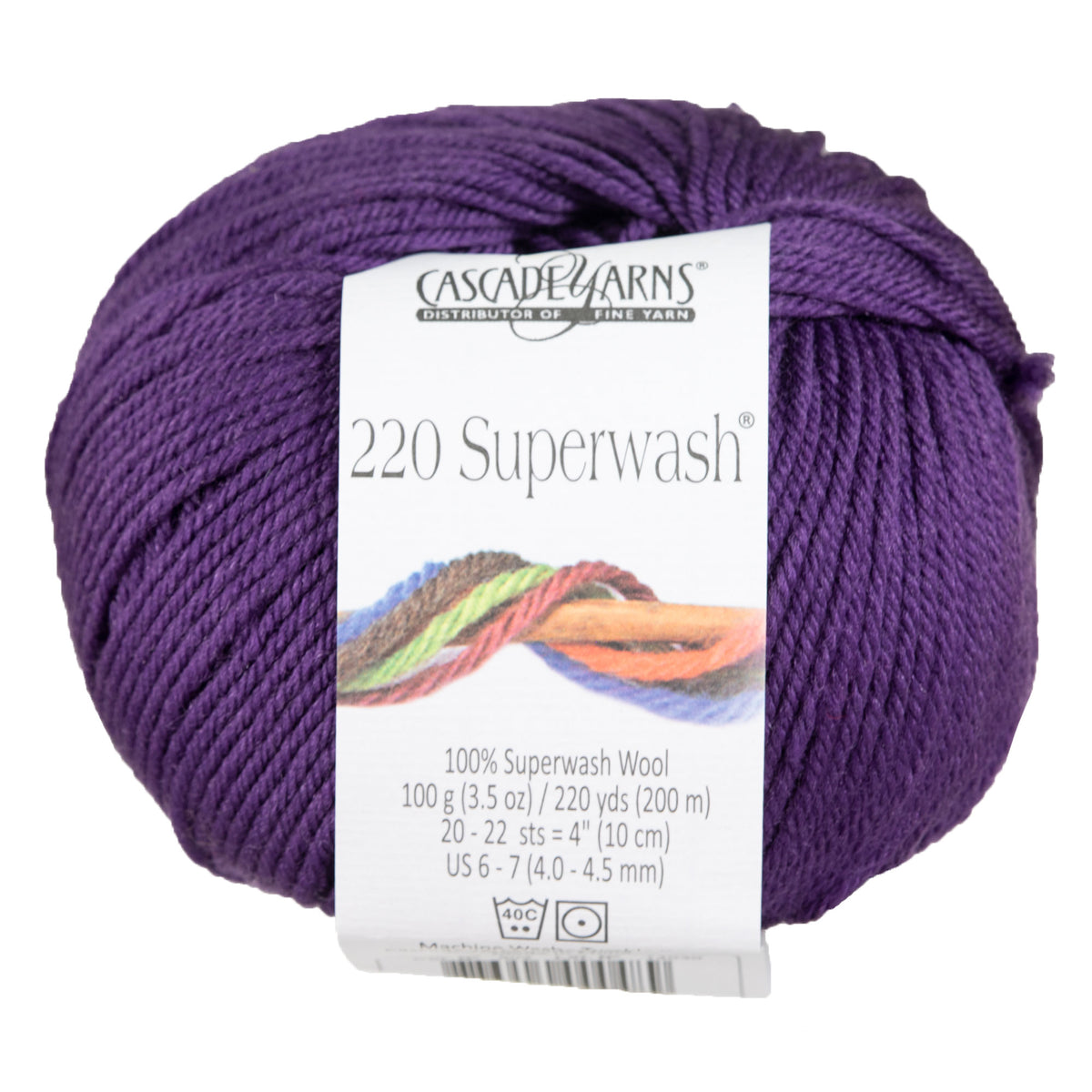 Cascade Yarns 220 Superwash Yarn - 0803 Royal Purple - Zoom Image

