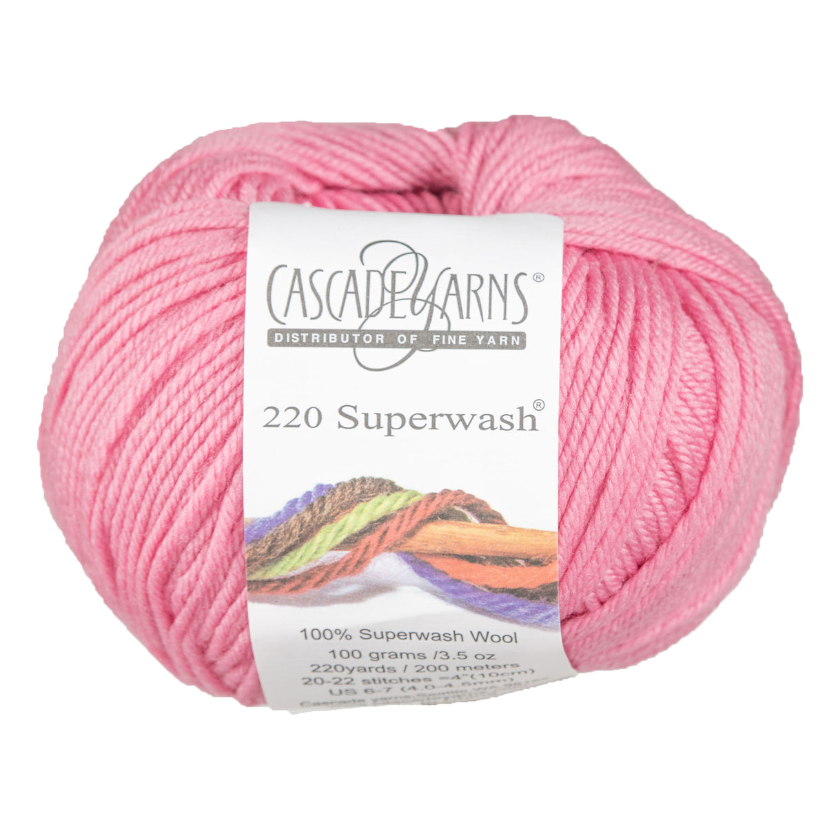 Cascade Yarns 220 Superwash Yarn - 0838 Rose Petal - Zoom Image
