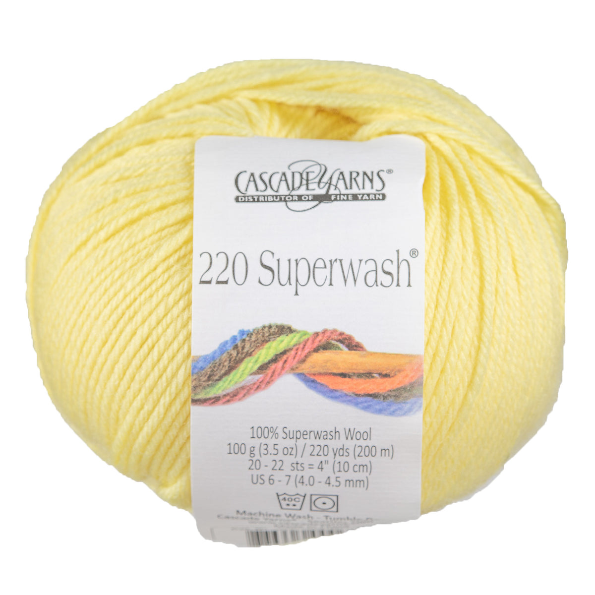 Cascade Yarns 220 Superwash Yarn - 0824 Yellow - Zoom Image