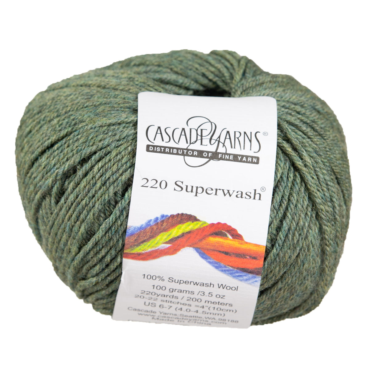 Cascade Yarns 220 Superwash Yarn - 0860 Smoke Heather - Zoom Image