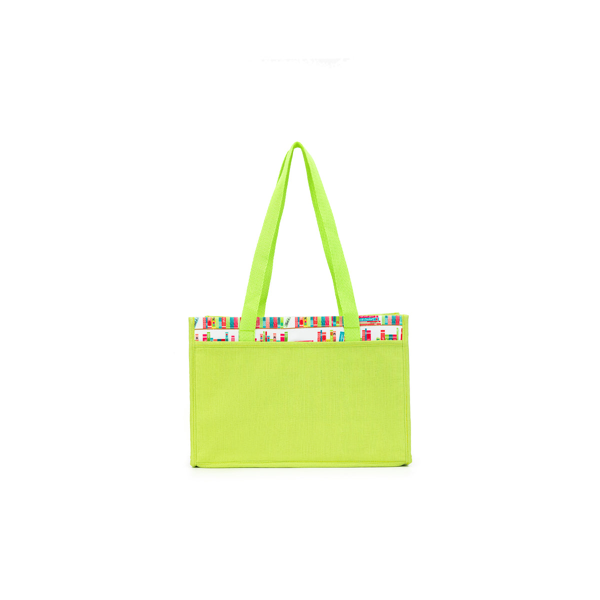 della Q Chicken Boots Project Bag - *Linen - Library - Lime
