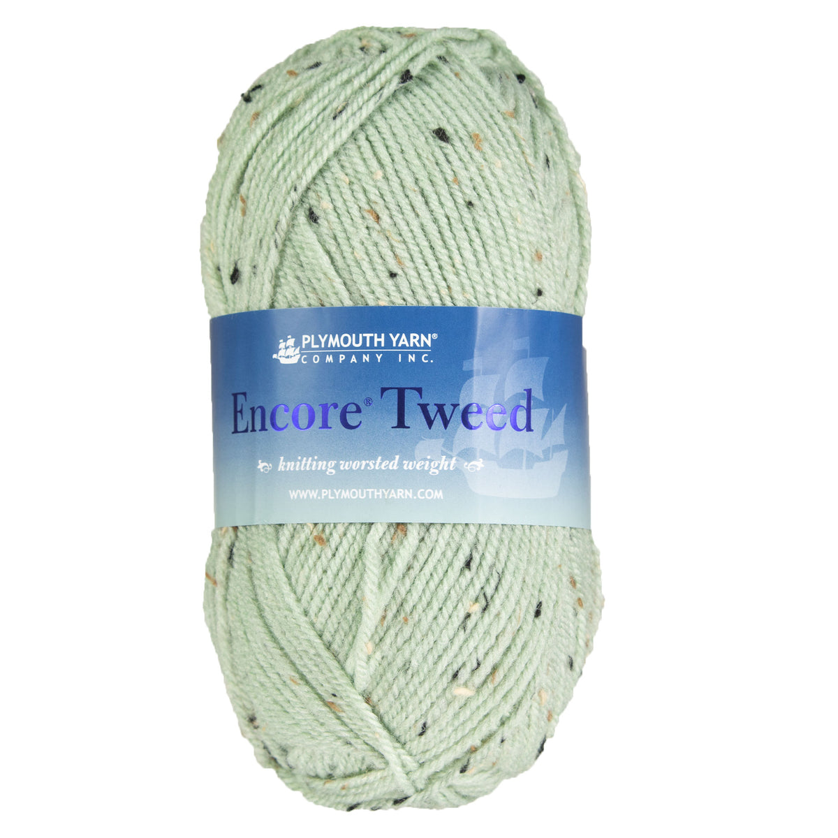 Plymouth Yarn Encore Tweed Yarn - 2334 Seafoam - Zoom Image
