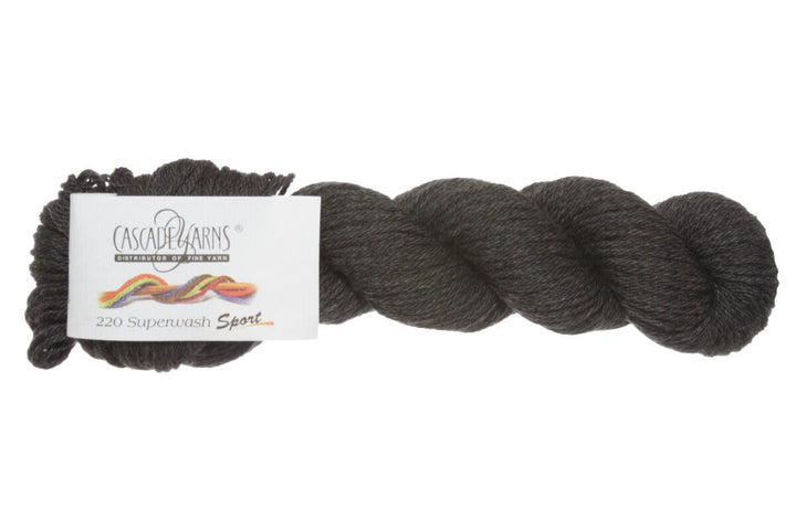 Cascade Yarns 220 Superwash Sport Yarn - 0900 Charcoal - Extra Image