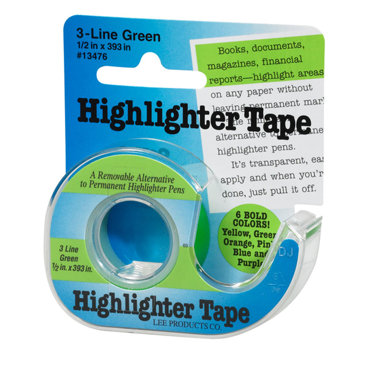 Lee Products Highlighter Tape - Green - Zoom Image
