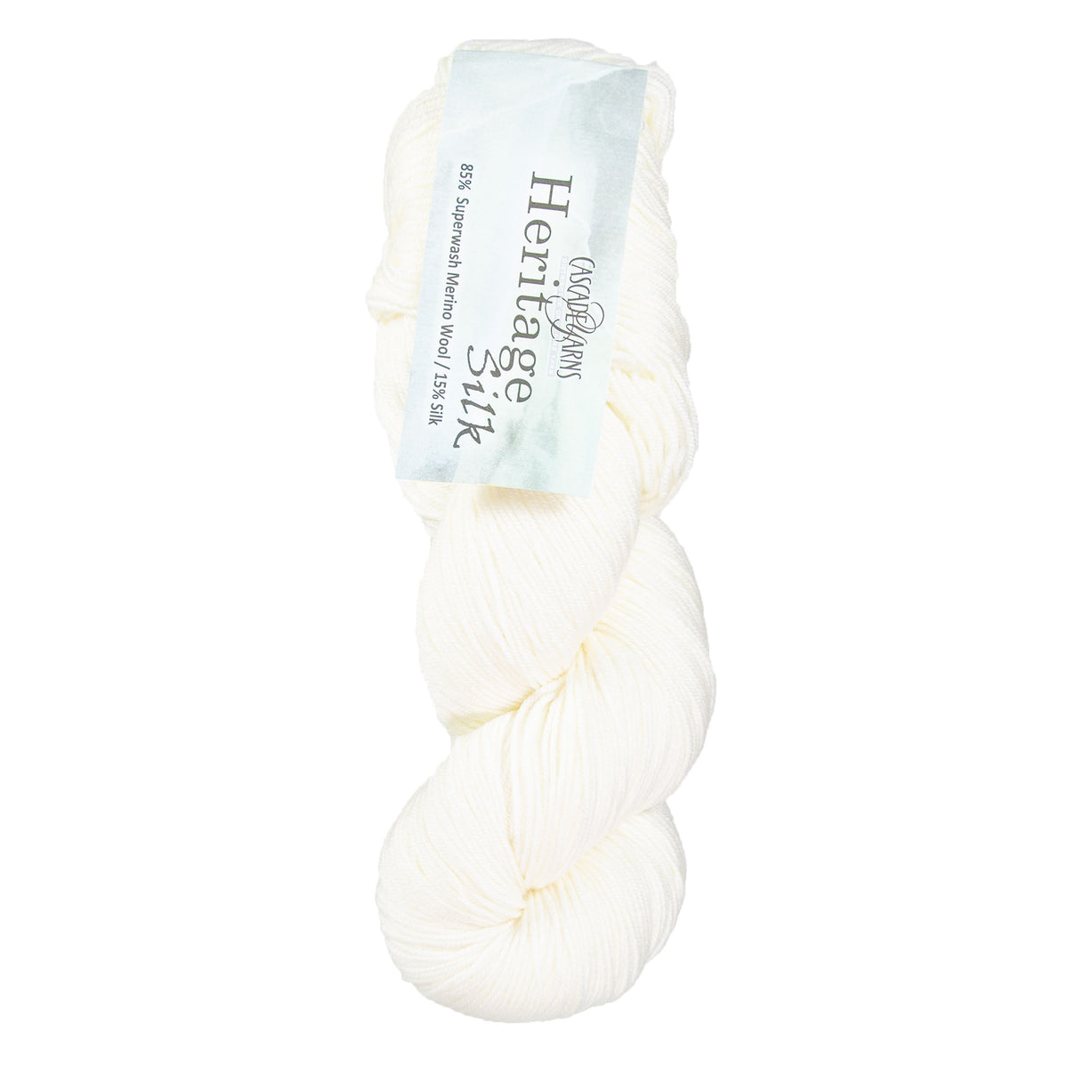 Cascade Yarns Heritage Silk Yarn - 5682 White - Zoom Image
