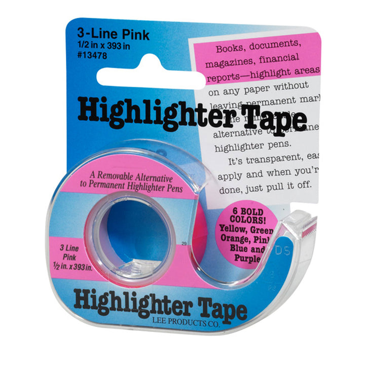 Lee Products Highlighter Tape - Pink - Zoom Image