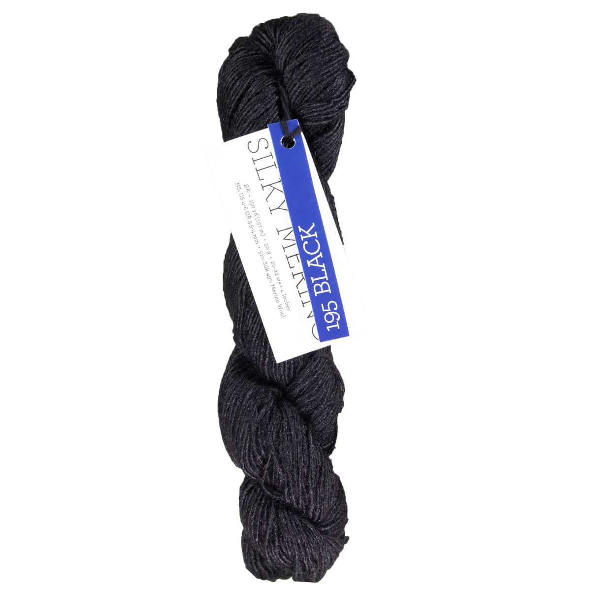 Malabrigo Silky Merino Yarn - 195 Black - Zoom Image