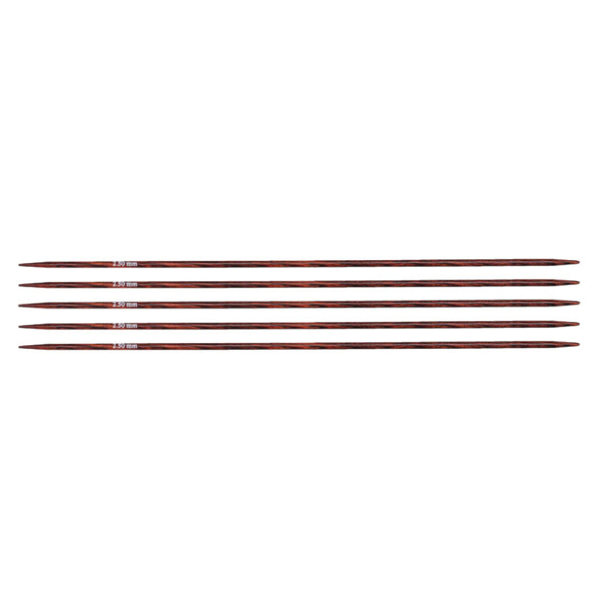 KnitPro Dreamz Double Point Needles - US 1.5 - 6" (2.5mm) Burgundy Rose - Zoom Image
