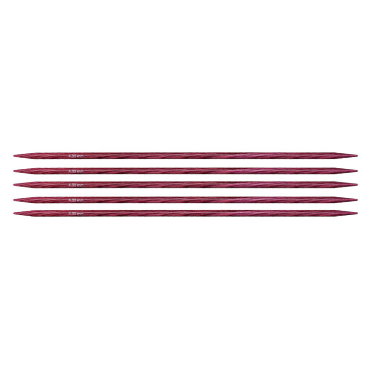 KnitPro Dreamz Double Point Needles - US 6 - 8" (4.0mm) Fuchsia Fan - Zoom Image
