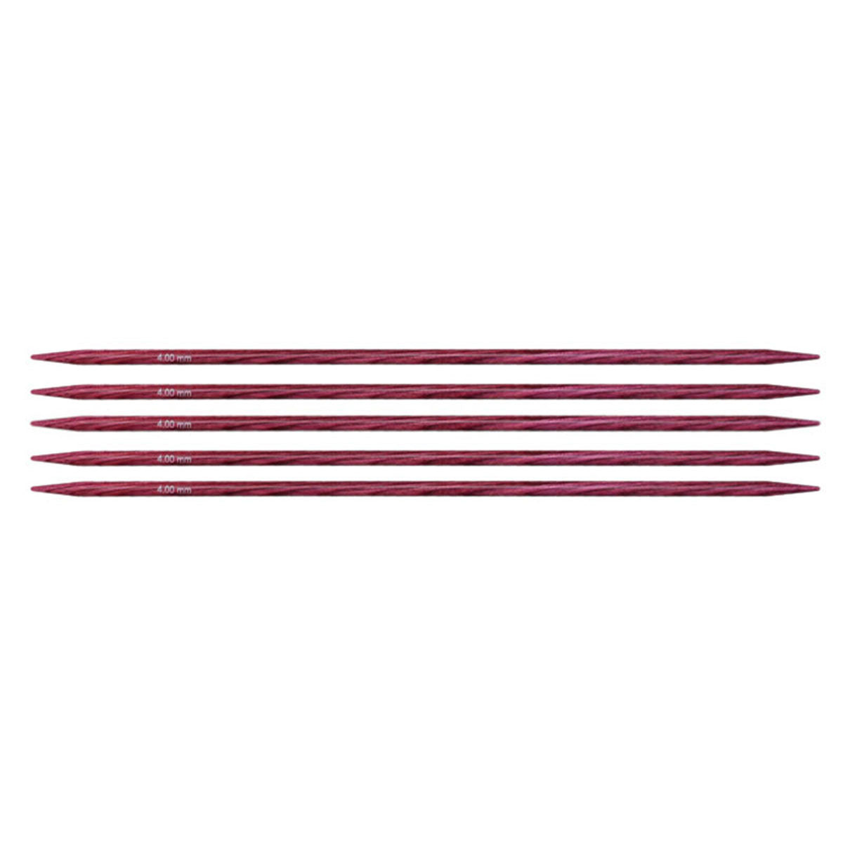 KnitPro Dreamz Double Point Needles - US 6 - 8" (4.0mm) Fuchsia Fan - Extra Image
