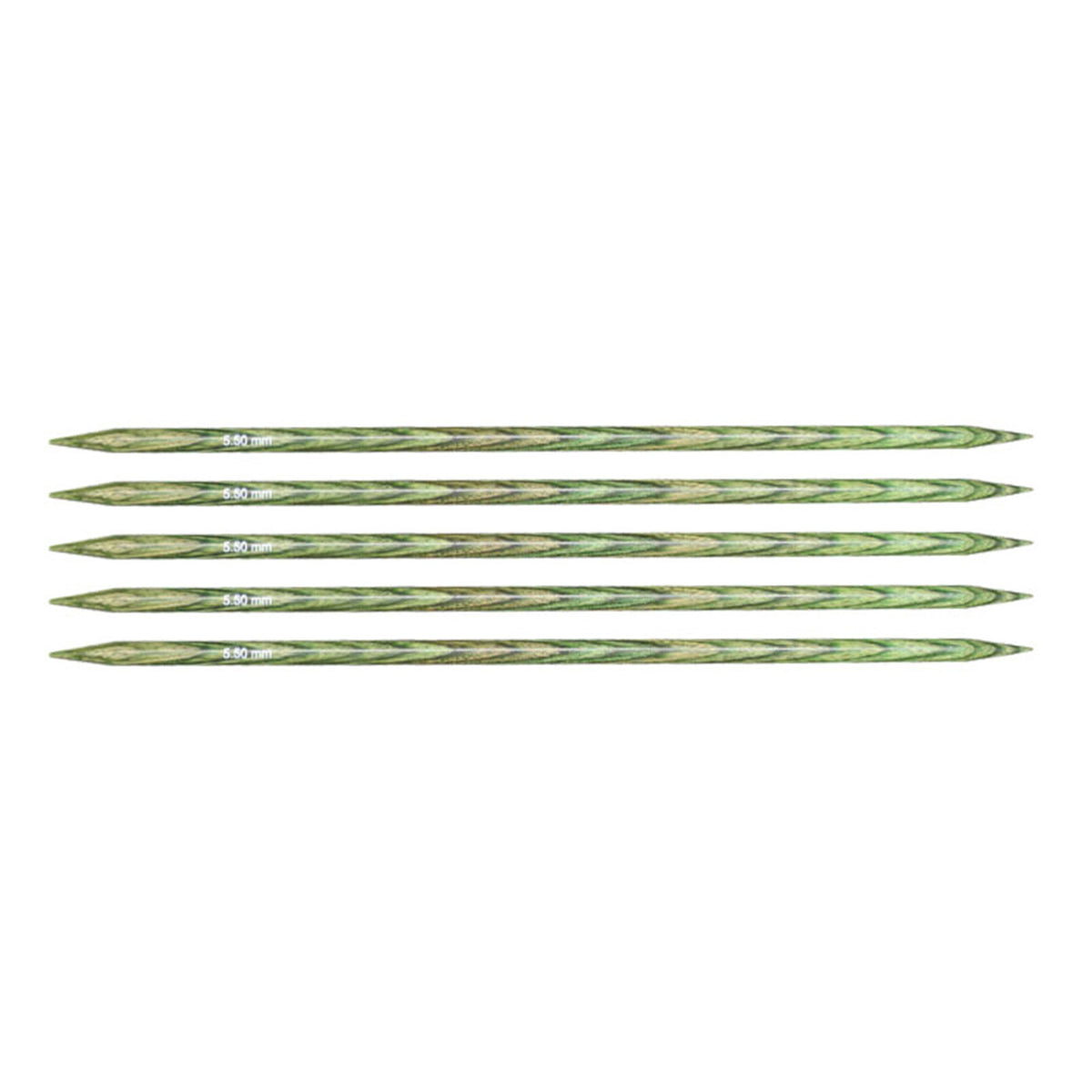 KnitPro Dreamz Double Point Needles - US 9 - 8" (5.5mm) Misty Green - Zoom Image
