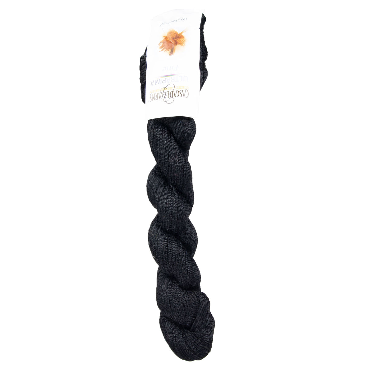 Cascade Yarns Ultra Pima Fine Yarn - 3754 True Black - Zoom Image