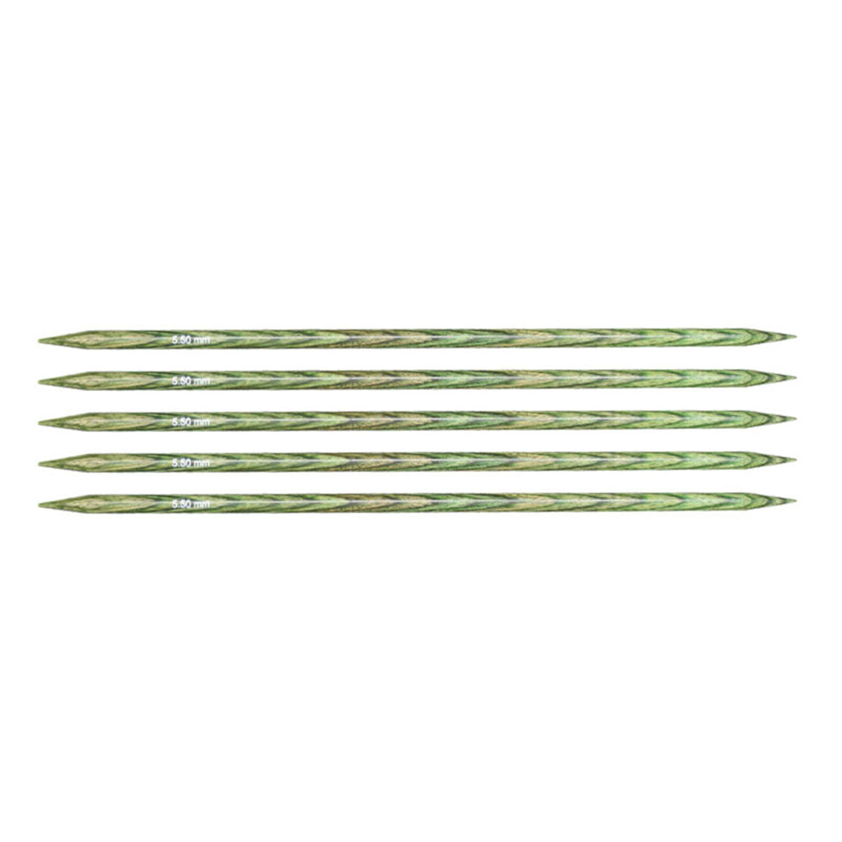 KnitPro Dreamz Double Point Needles - US 9 - 5" (5.5mm) Misty Green - Extra Image
