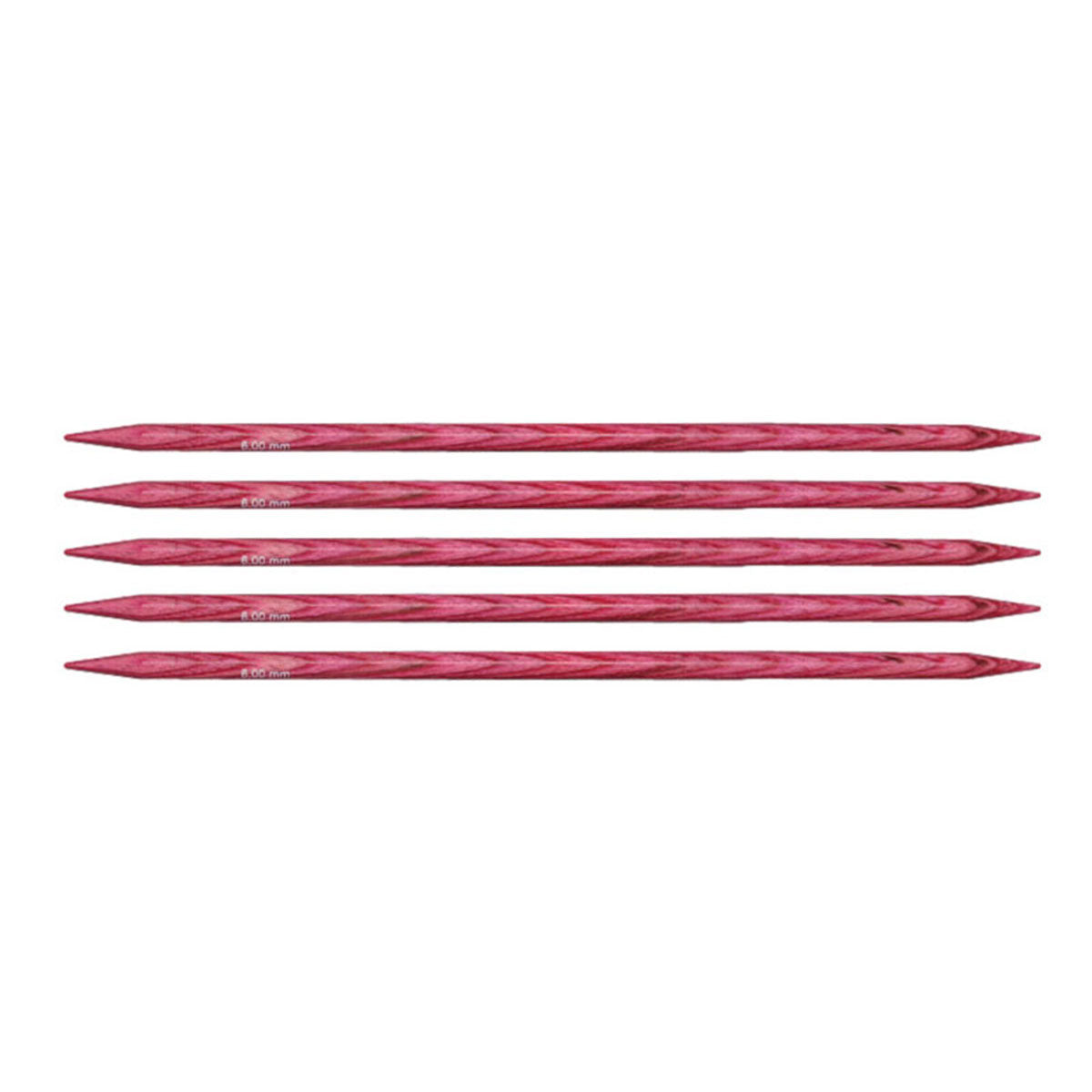 KnitPro Dreamz Double Point Needles - US 10 - 5" (6.0mm) Candy Pink - Extra Image
