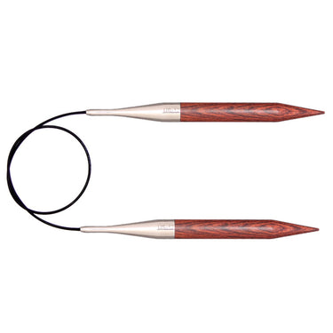 KnitPro Dreamz Fixed Circular Needles - US 1.5 - 47" Burgundy Rose - Zoom Image