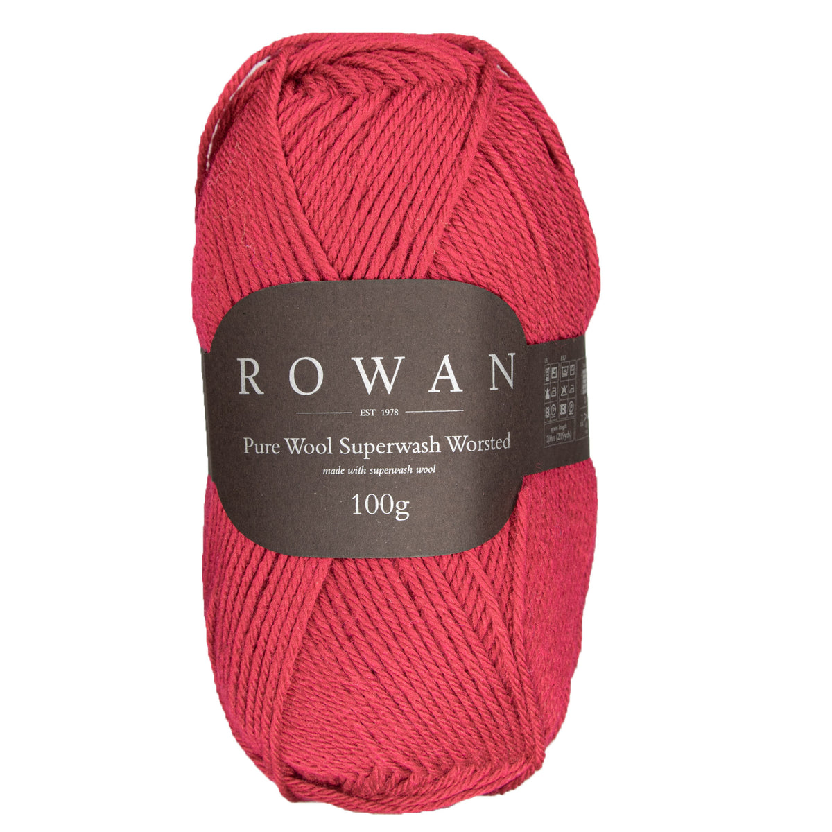 Rowan Pure Wool Superwash Worsted Yarn - 124 Rich Red - Zoom Image
