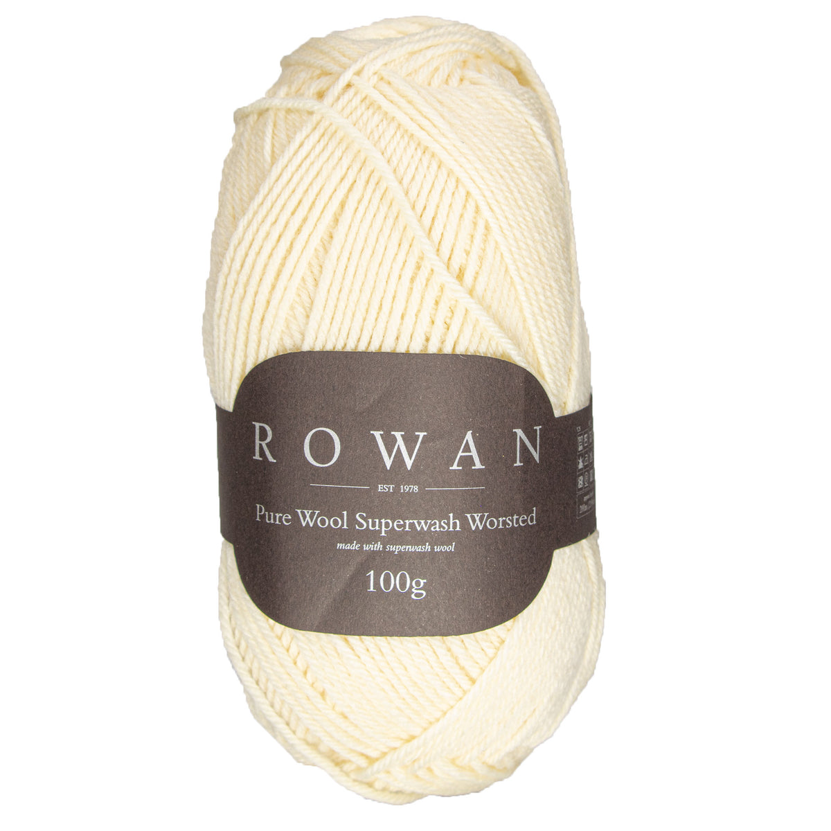 Rowan Pure Wool Superwash Worsted Yarn - 102 Soft Cream - Zoom Image

