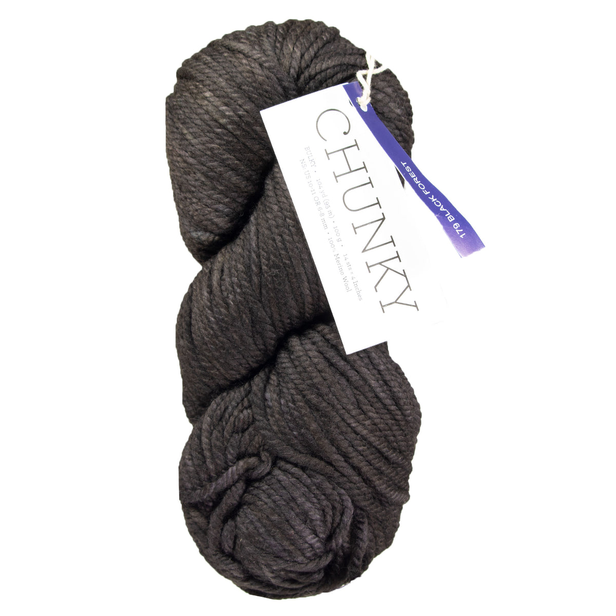 Malabrigo Chunky Yarn - 179 Black Forest - Zoom Image
