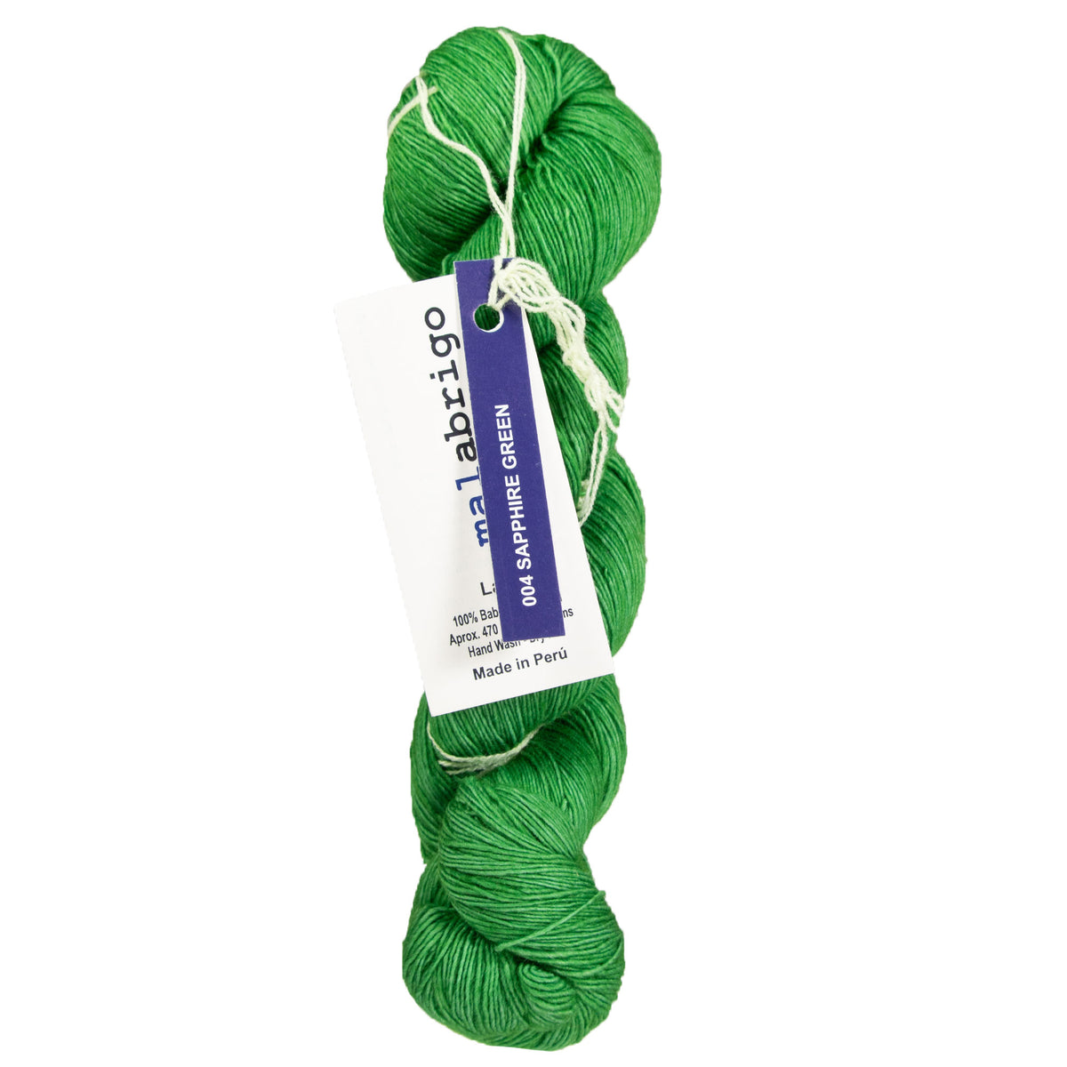 Malabrigo Lace Yarn - 004 Sapphire Green - Zoom Image
