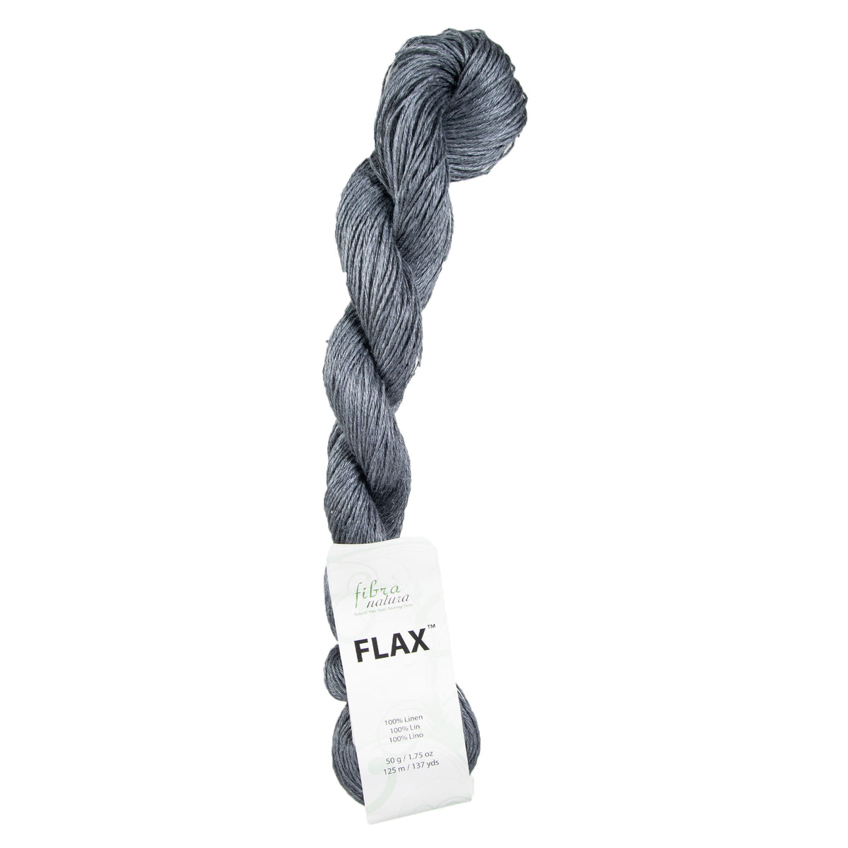 Fibra Natura Flax Yarn - 018 Pewter - Zoom Image