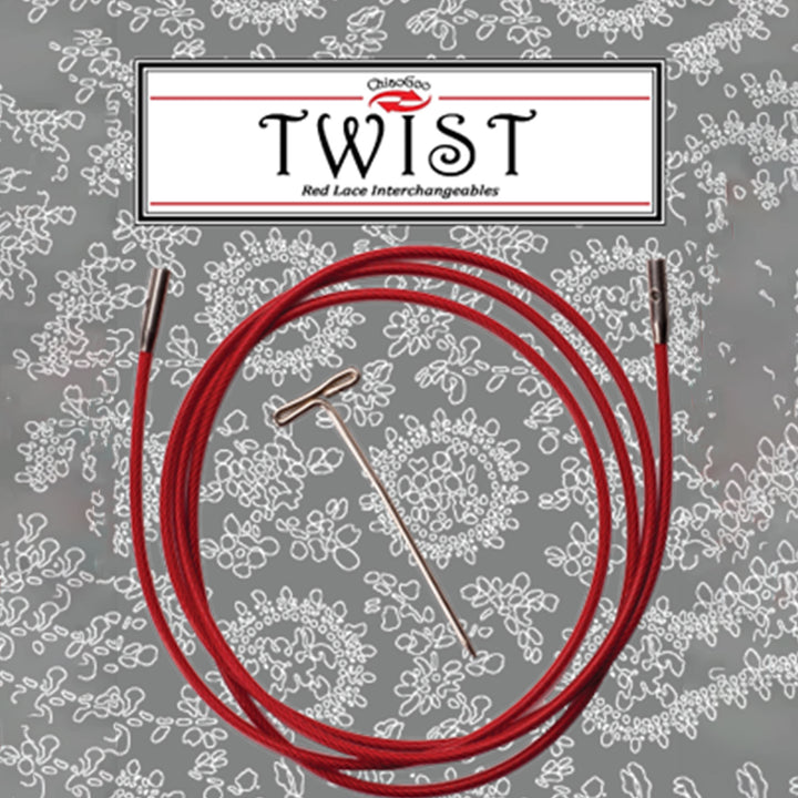 ChiaoGoo TWIST Red Cables Needles - 37"/93cm [S] - Zoom Image