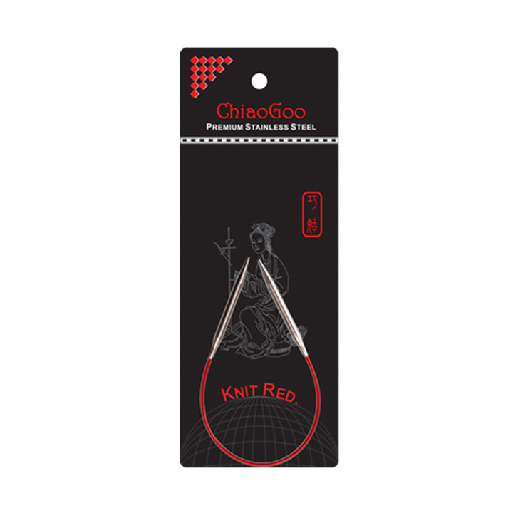 ChiaoGoo Knit RED Circular Needles - US 1.5 (2.5mm) - 9" - Zoom Image