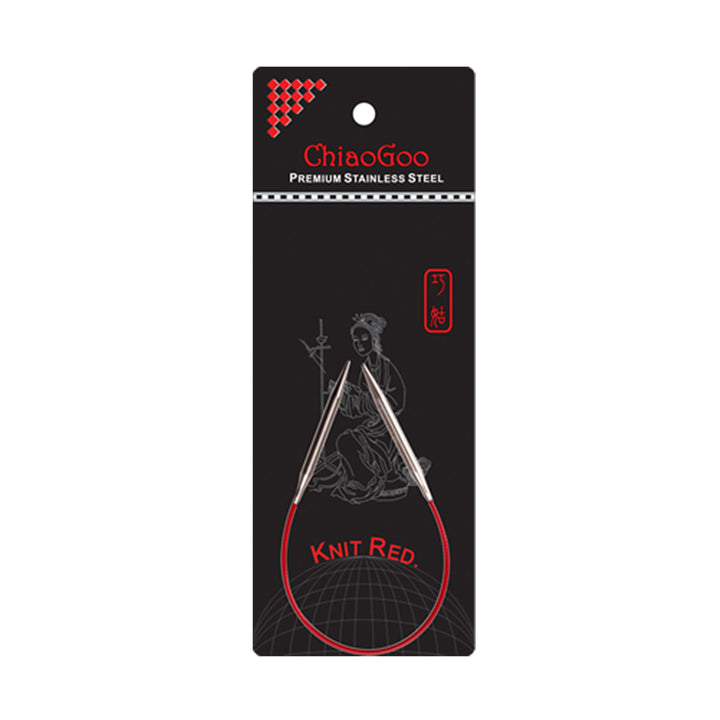 ChiaoGoo Knit RED Circular Needles - US 6 (4.0mm) - 9" - Extra Image