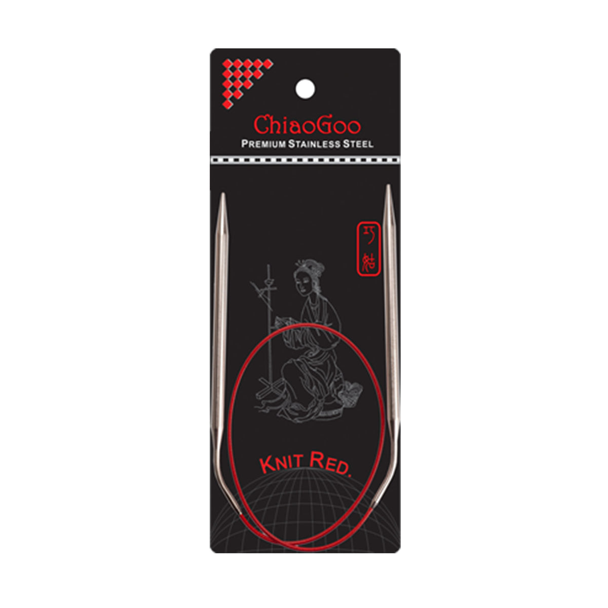 ChiaoGoo Knit RED Circular Needles - US 0 (2.00mm) - 24" - Zoom Image

