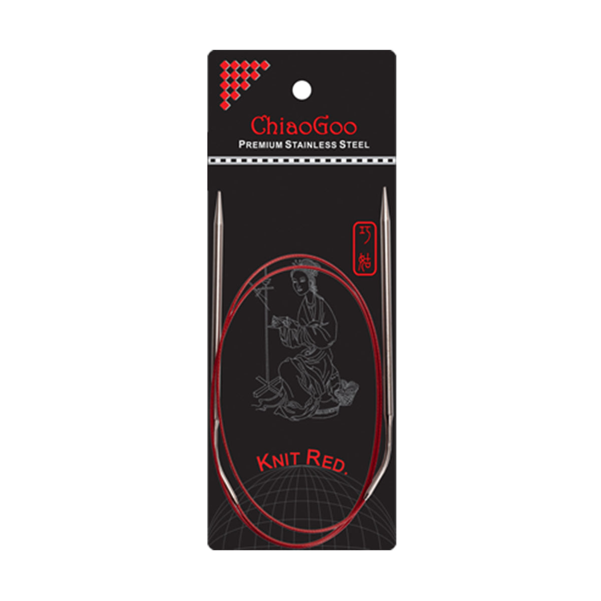 ChiaoGoo Knit RED Circular Needles - US 11 (8.00mm) - 40" - Zoom Image
