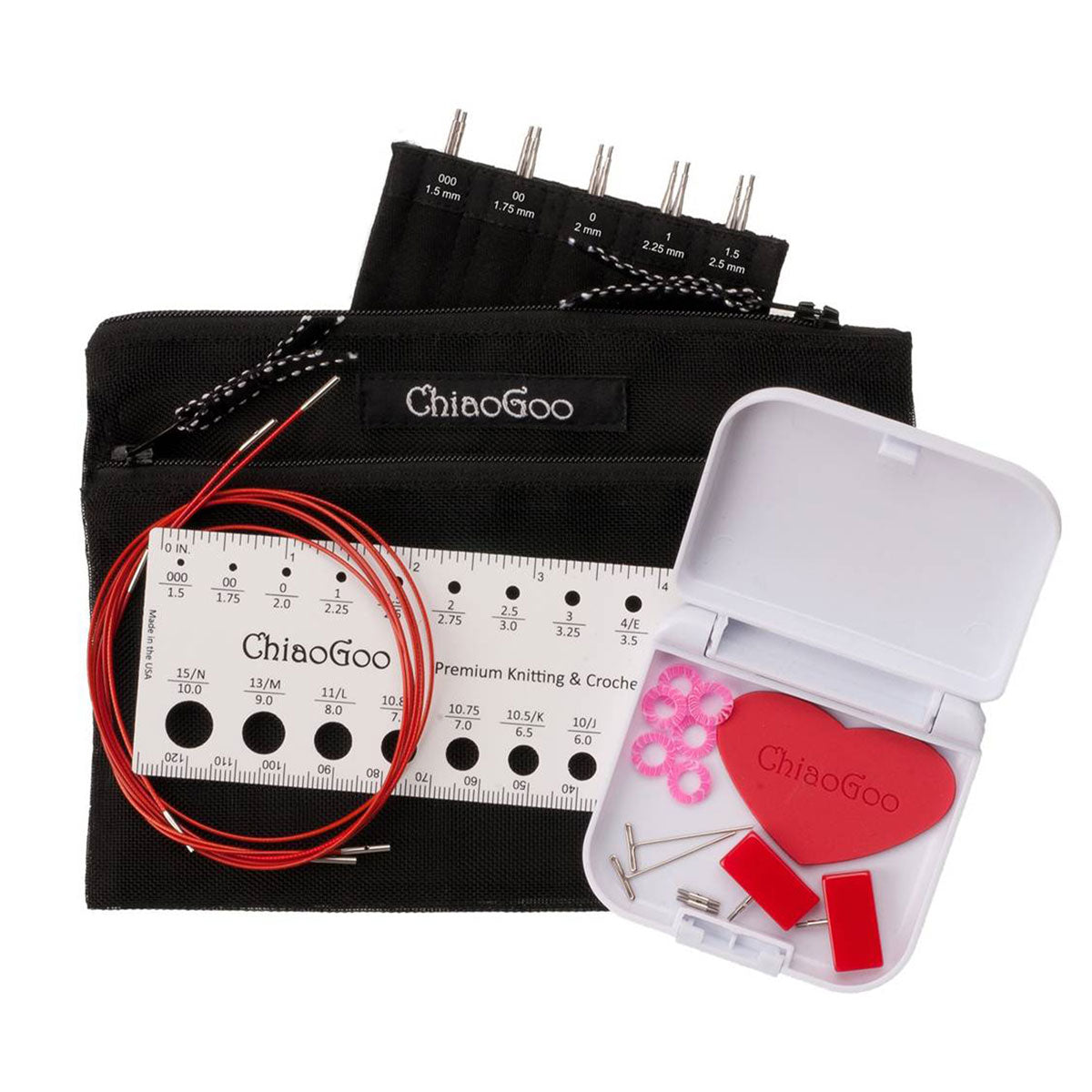 ChiaoGoo TWIST Red Lace Interchangeable Sets - 5" - Mini (US 000 - US 1.5) - Extra Image
