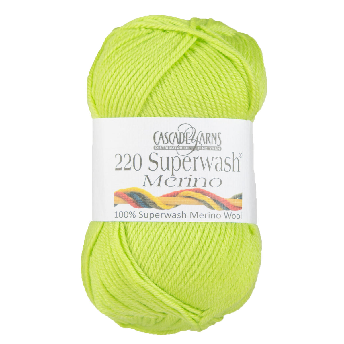 Cascade Yarns 220 Superwash Merino Yarn - 013 Lime - Zoom Image
