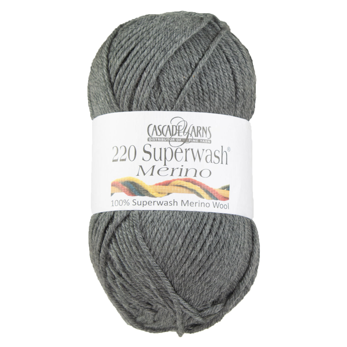 Cascade Yarns 220 Superwash Merino Yarn - 027 Charcoal Heather - Zoom Image