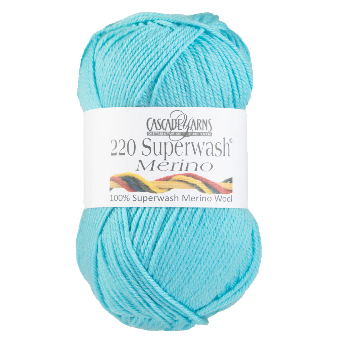 Cascade Yarns 220 Superwash Merino Yarn - 036 Aqua - Zoom Image
