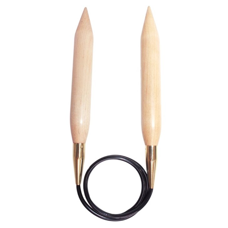 KnitPro Jumbo Birch Fixed Circular Needles - 35.0mm - 32" - Extra Image
