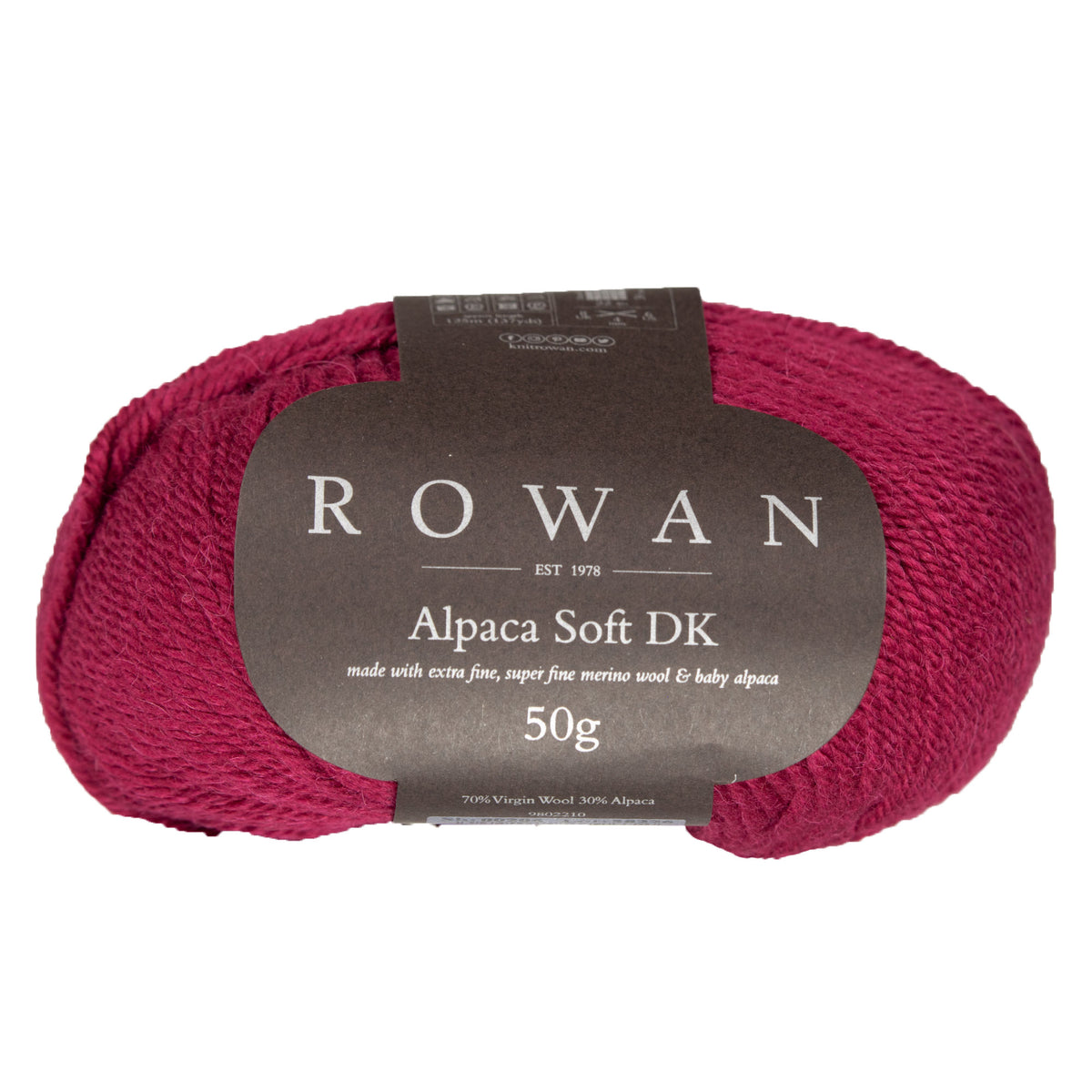 Rowan Alpaca Soft DK Yarn - 206 Deep Rose - Zoom Image
