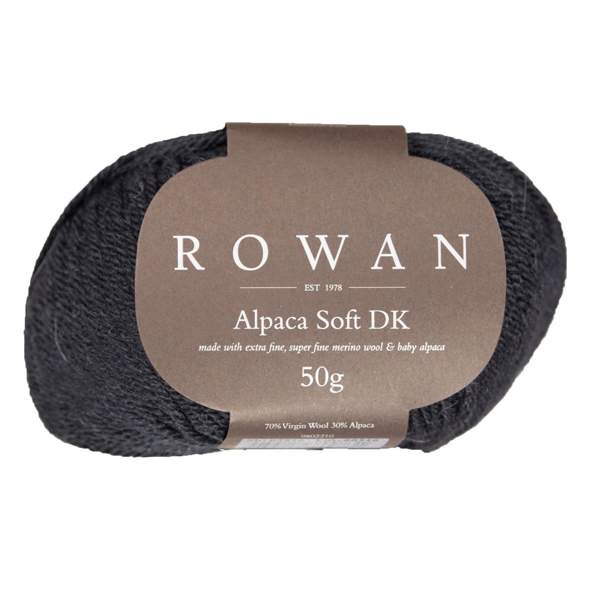 Rowan Alpaca Soft DK Yarn - 216 Simply Black - Zoom Image