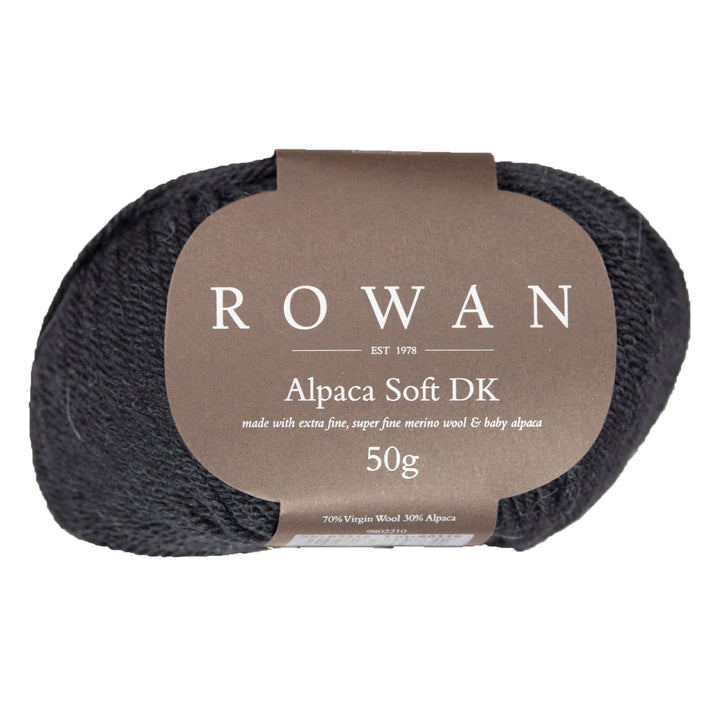 Rowan Alpaca Soft DK Yarn - 216 Simply Black - Zoom Image