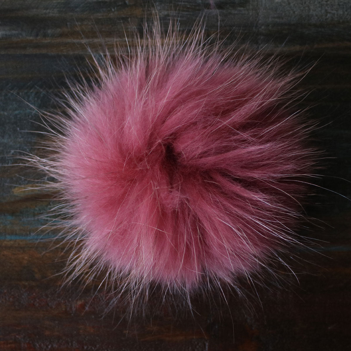 Jimmy Beans Wool Fur Pom Poms - Pink - Snap (6") - Extra Image