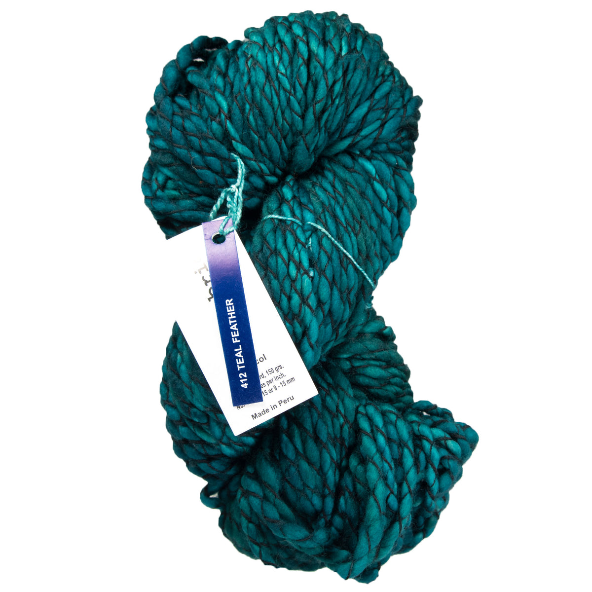 Malabrigo Caracol Yarn - 412 Teal Feather - Zoom Image

