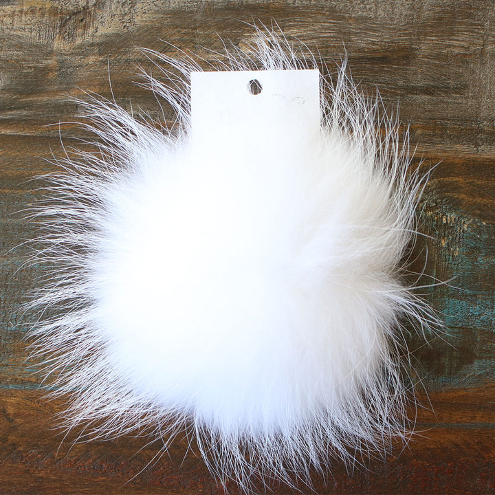 Big Bad Wool Pompoms - Raccoon - White (6") - Extra Image