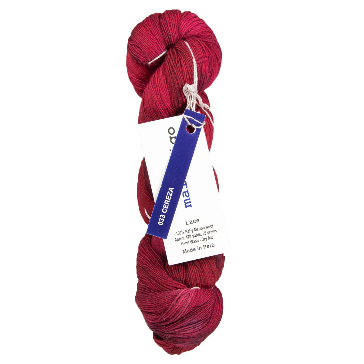 Malabrigo Lace Yarn - 033 Cereza - Zoom Image