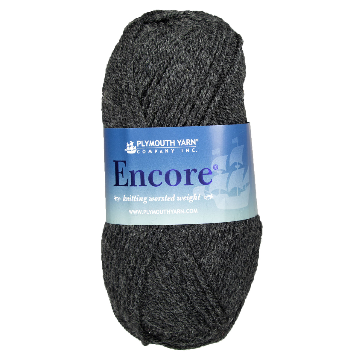 Plymouth Yarn Encore Worsted Yarn - 0520 Night Grey Heather - Zoom Image
