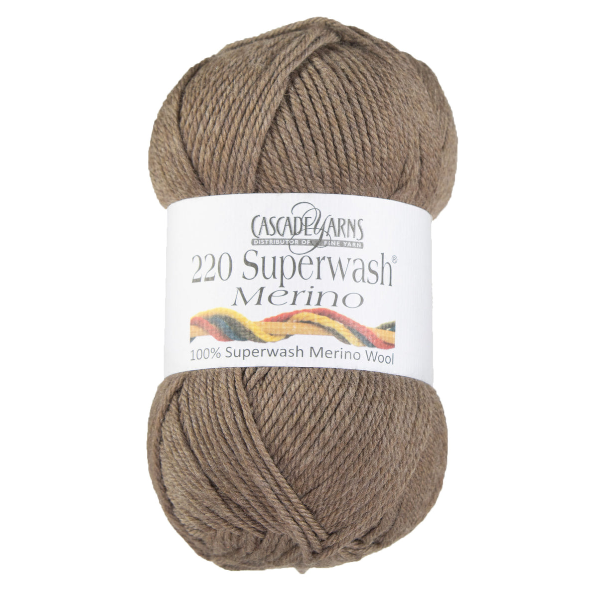 Cascade Yarns 220 Superwash Merino Yarn - 039 Walnut Heather - Zoom Image