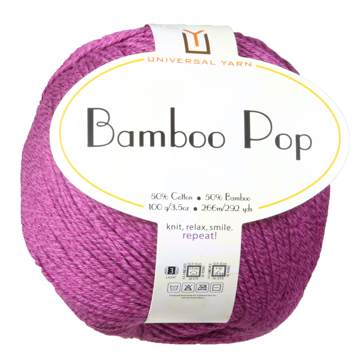 Universal Yarn Bamboo Pop Yarn - 123 Fuchsia - Zoom Image