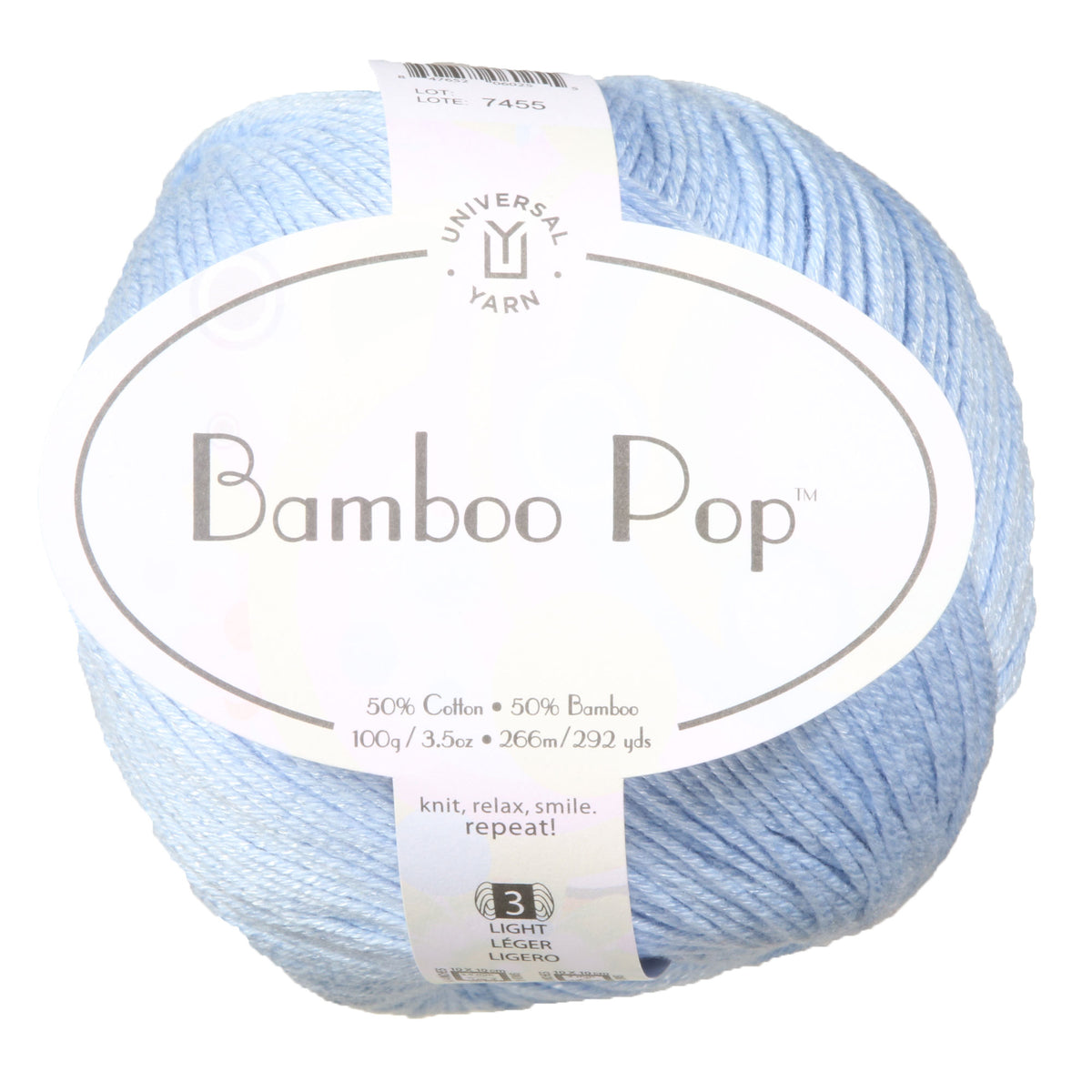 Universal Yarn Bamboo Pop Yarn - 126 Winter Blue - Zoom Image
