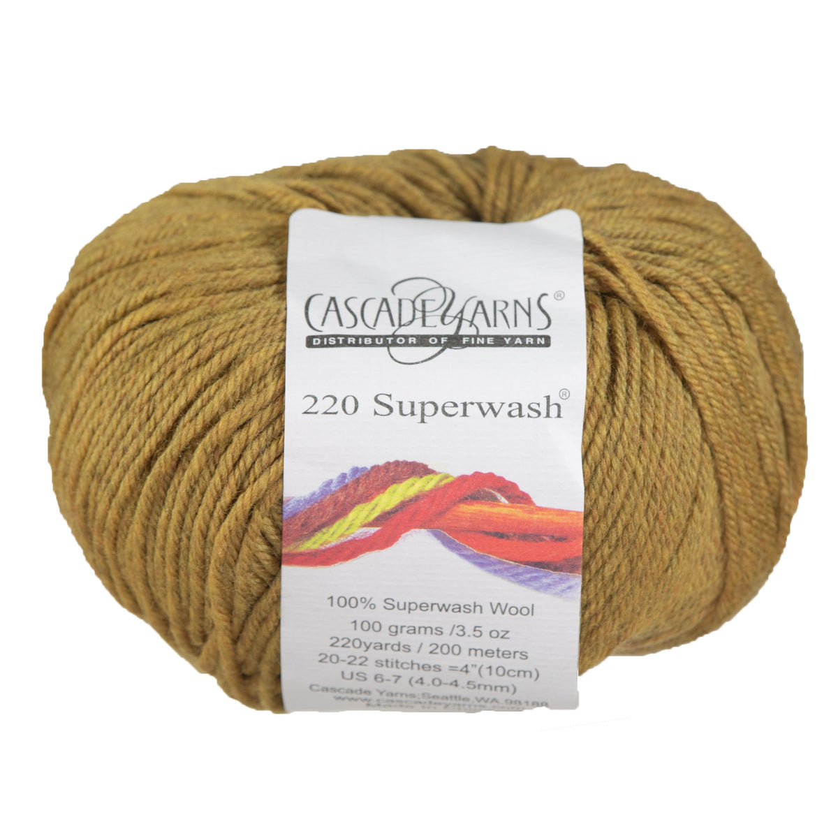 Cascade Yarns 220 Superwash Yarn - 0870 Straw - Zoom Image