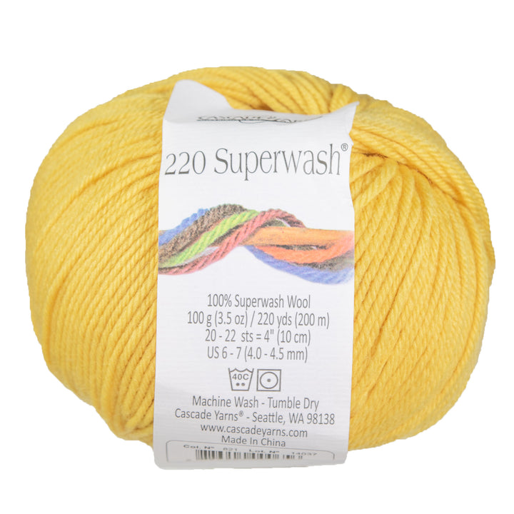 Cascade Yarns 220 Superwash Yarn - 0821 Daffodil - Zoom Image