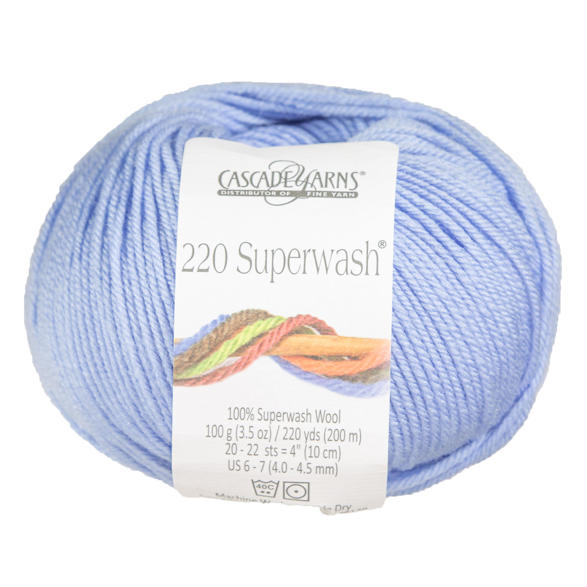 Cascade Yarns 220 Superwash Yarn - 0280 Placid Blue - Zoom Image
